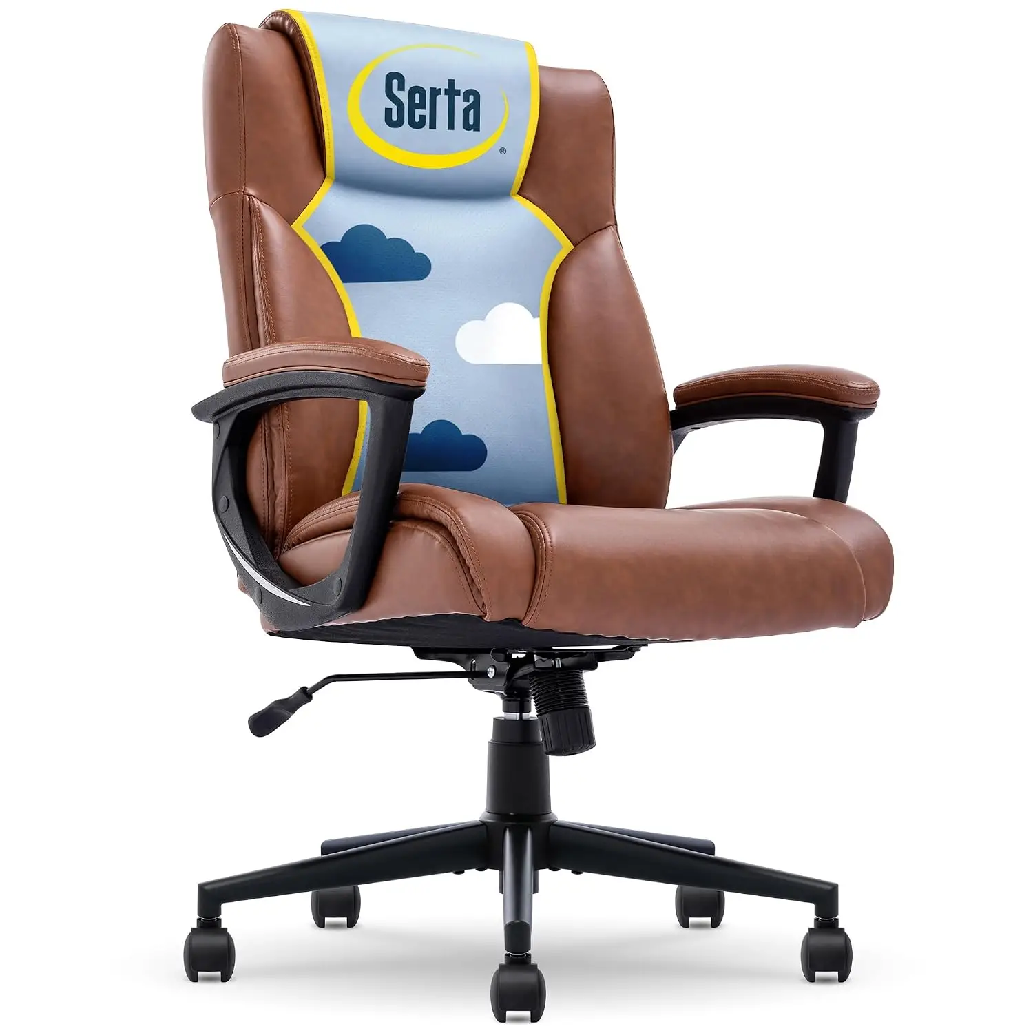 Ergonomic Executive Office Chair, Padded Armrests Leather Gaming & Desk Chair, Customized