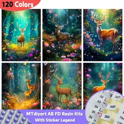 Sticky Legend Fairy Dust 5D Diamond Painting 120 Colors Resin New Arrivals Deer Animal Decor Mosaic Fantasy Landscape Wall Art