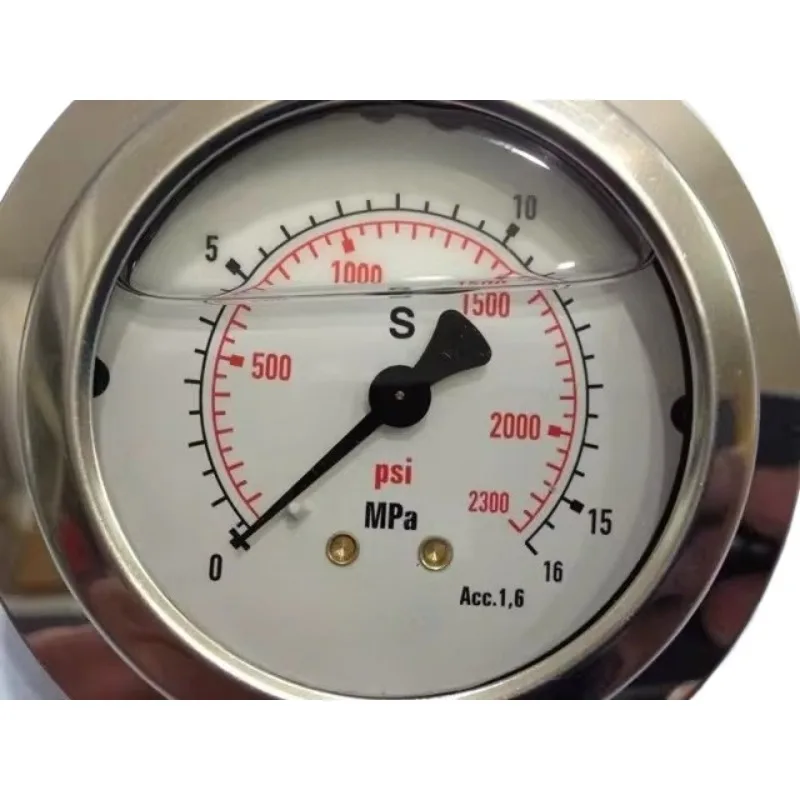 

Injection Molding Machine Parts Back Shock-Resistant Pressure Gauge 0-16MPa Panel Mount for Haitian