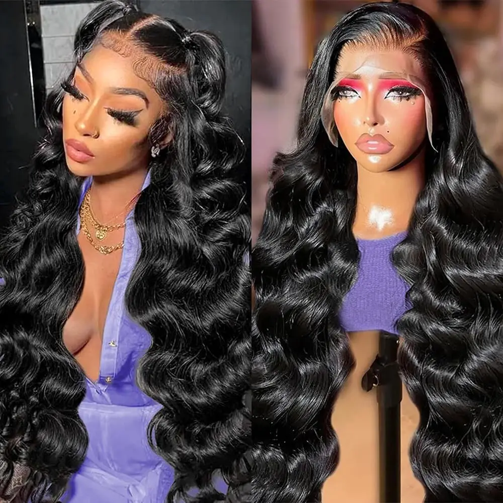 

Brazilian Body Wave Frontal Wigs Human Hair with BabyHair 13x4 HD Transparent Lace Front Wigs Human hair Pre Plucked 180 Density