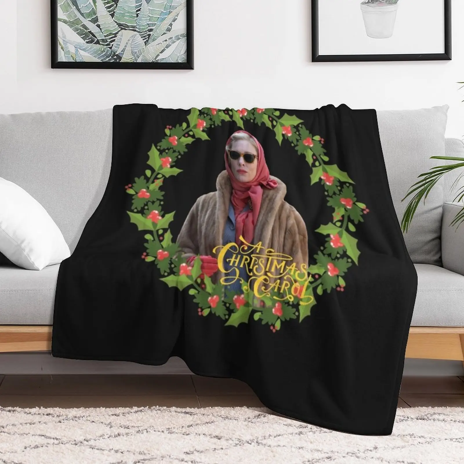 

christmas carol Throw Blanket Decoratives Plaid on the sofa Shaggy decorative Blankets