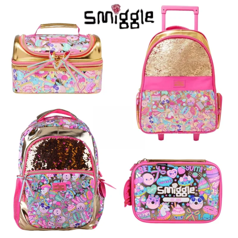 Genuine Australia Smiggle Children Student School Bag 20th Anniversary Pen Case Lunch Bag Double Shoulder Backpack Student Gift