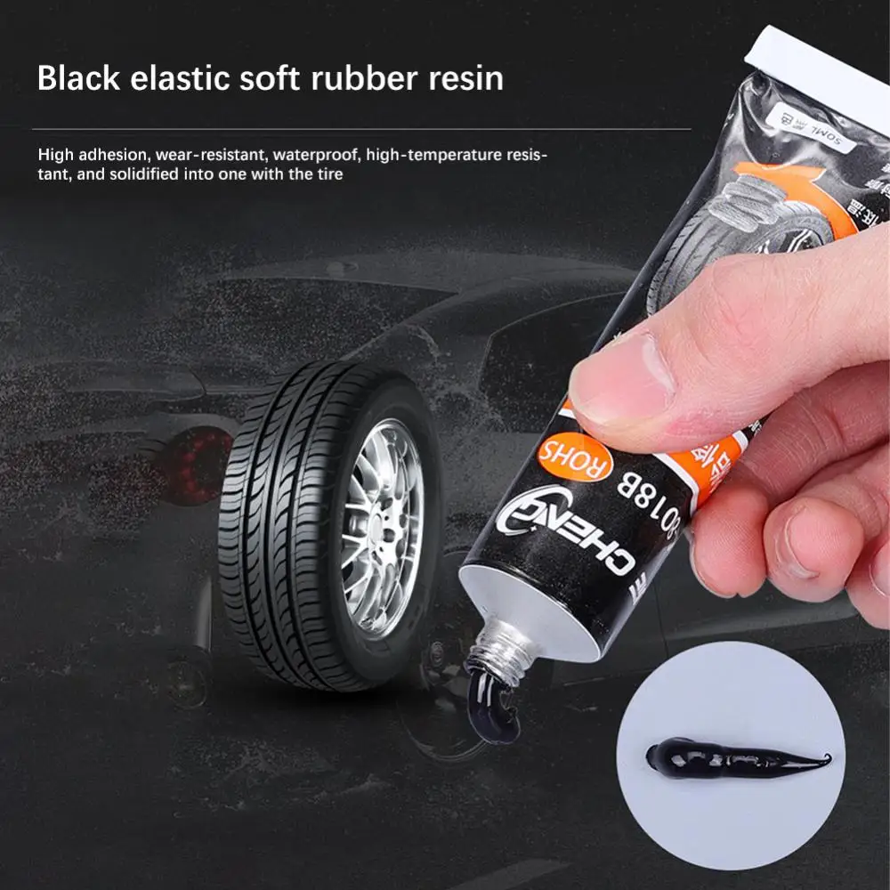 Tire Repair Glue Waterproof & High Temperature Resistant Black Sealing Waterproof And High-Temperature Resistant Repair Adhesive