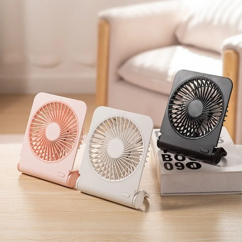 Desktop Small Fan Ultra Light Sound Office Stackable Portable Handheld Charging Mini Large Capacity Fan