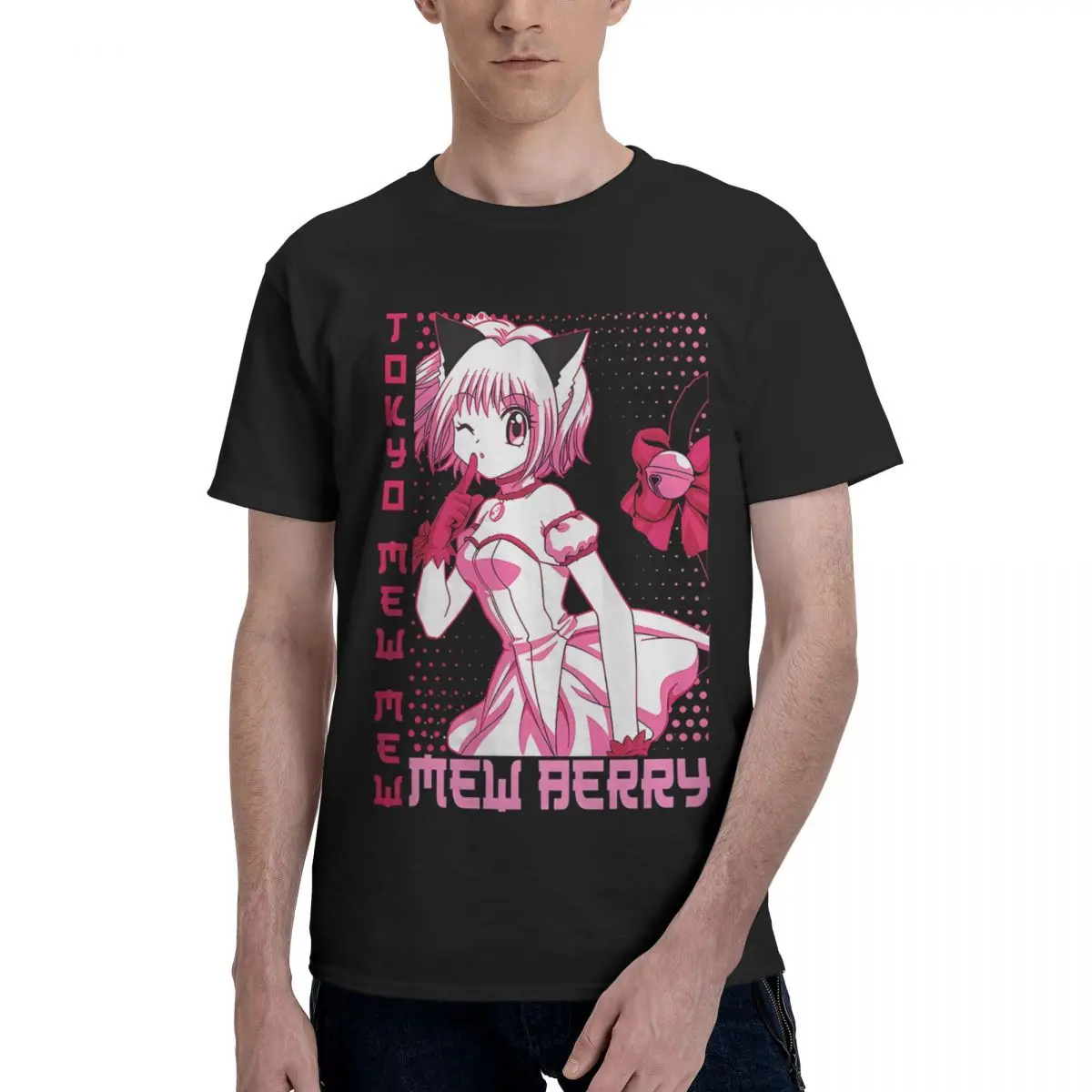 

Tokyo Mew Mew - Mew Berry PE0026 100% хлопок, повседневная дышащая удобная мужская одежда Тоторо, предложения одежды для мужчин