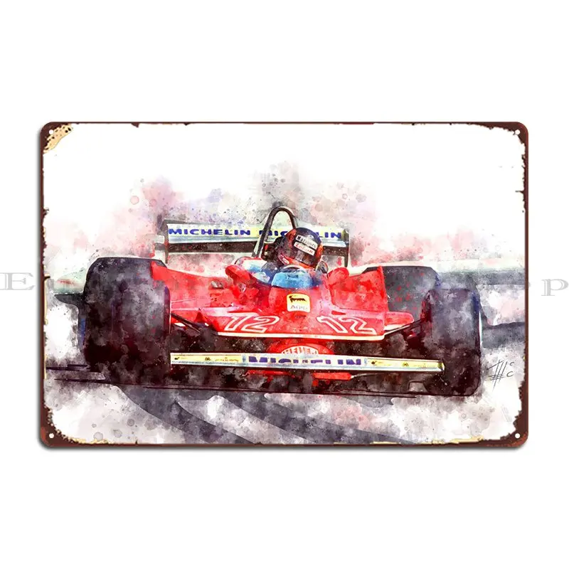 Gilles Villeneuve 12 targhe in metallo Design piatti murale Design Home Tin Sign Poster