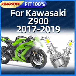 2PCS Motorcycle Headlight H7 Moto Lamp 6000K LED Super Bright 10000Lm 35W Light For Kawasaki Z900 2017 2018 2019
