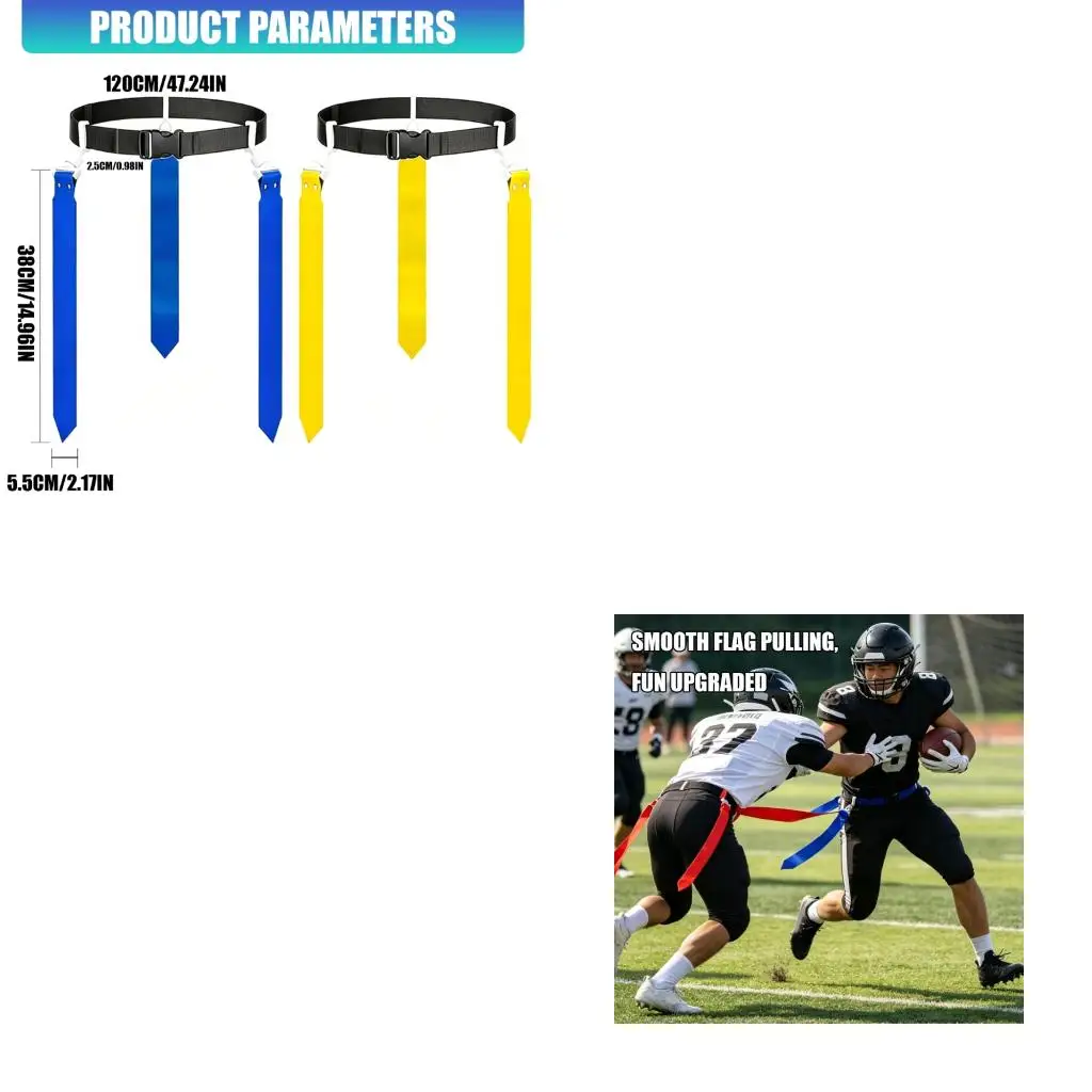 

Q39E Professional Flag Football Equipment With Reinforced Stitching Football Waist Flag For Long Terms Performances