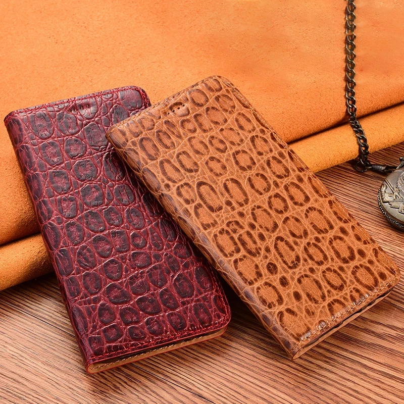 For OPPO Reno 2 2Z 2F 3 4 4Z 4F Pro Lite 4G 5G Luxury Fashion Cowhide Genuine Leather Flip Cover Case