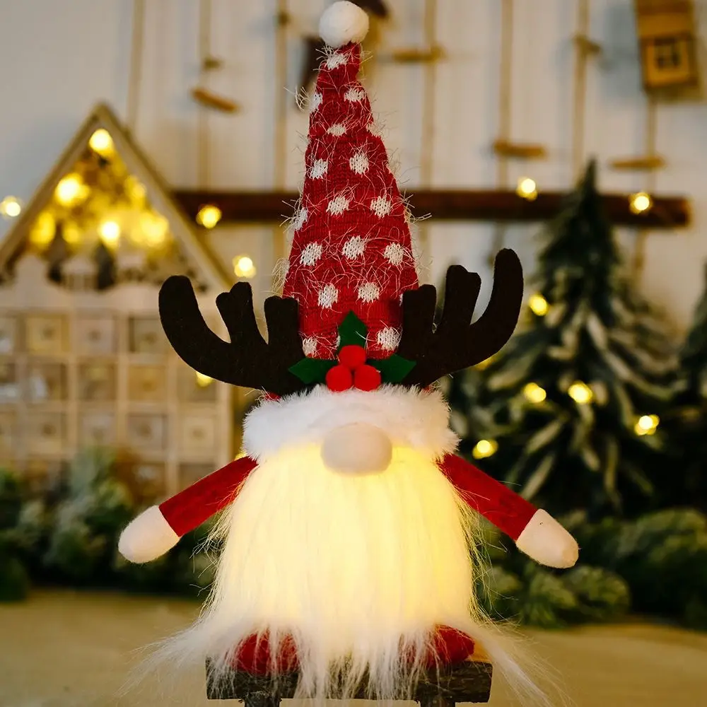 Gifts With Led Light Christmas Gnome Plush Doll Festival Supplies Nordic Faceless Doll Handmade Dwarf Doll Christmas Decoration