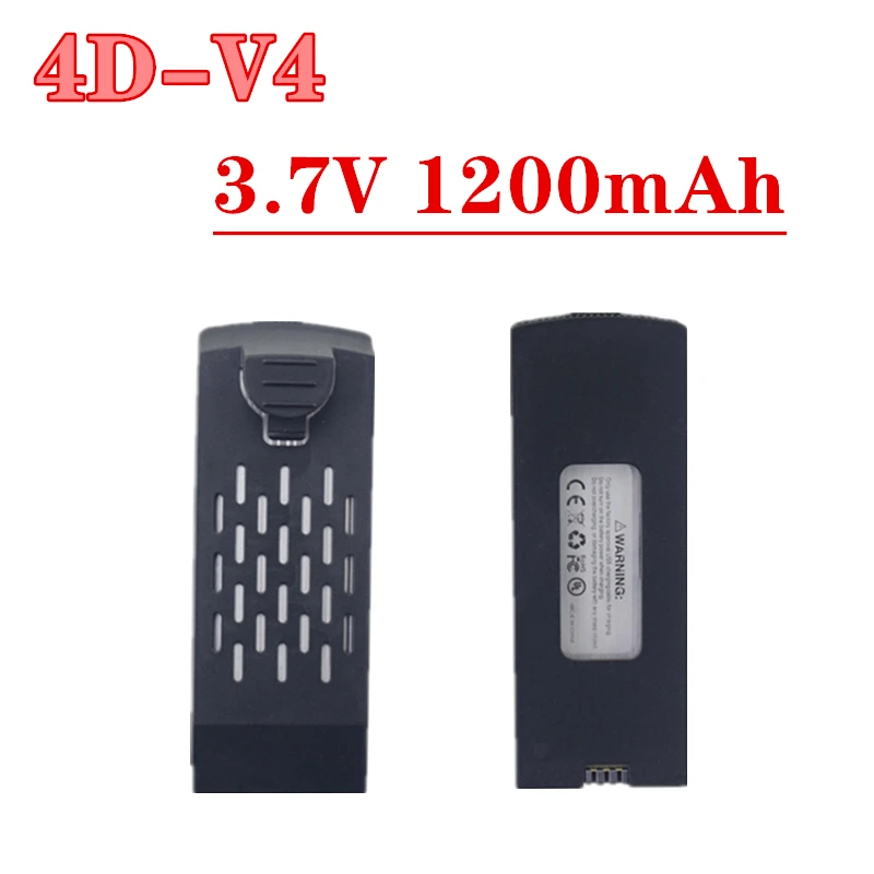 3.7V 1200mAh Lithium Battery For 4DRC V4 4D-V4 Quadcopter Helicopter Drone RC UAV Accessories Rechargeable 3.7V Battery