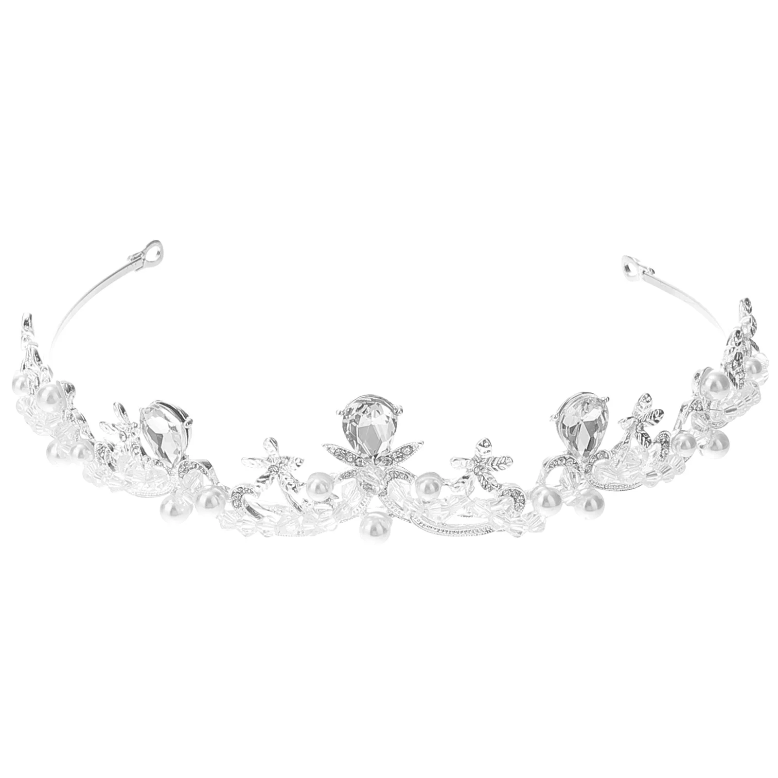 

1pc Rhinestone Crown Wedding Hair Accessory Gorgeous Bridal Headwear Opal Glass Tiara Beautiful Baroque Ladies Accessories