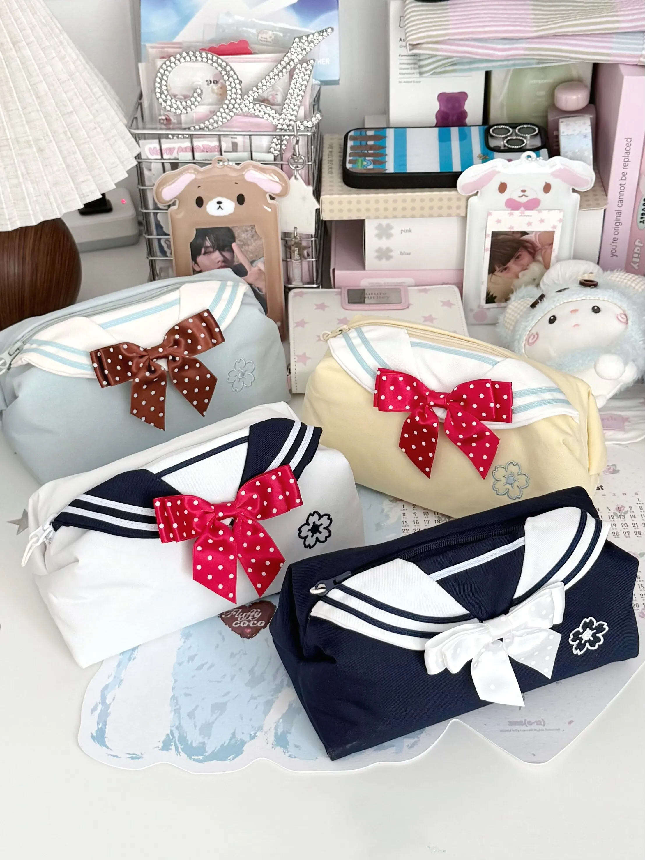Original Sailor Uniform Pncil Case Super Popular Korean INS Style Cute Large-capacity Pencil Pouch, Japanese Stationerye
