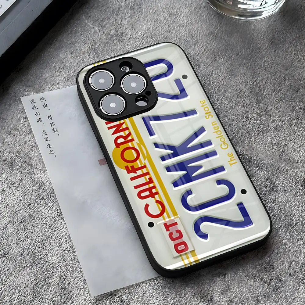 Nummernschild-Design Handyhülle für iPhone 17 Pro Max 14 Pro 15 12 11 13 Mini X XR XS 16 Plus SE Glasabdeckung