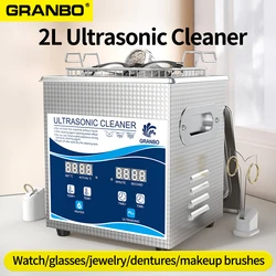 New Digital Ultrasonic Cleaner 2L Heater Timer Degas 120W 40KHz Ultrasound Washer Glasses Printer Head Cellphone Board