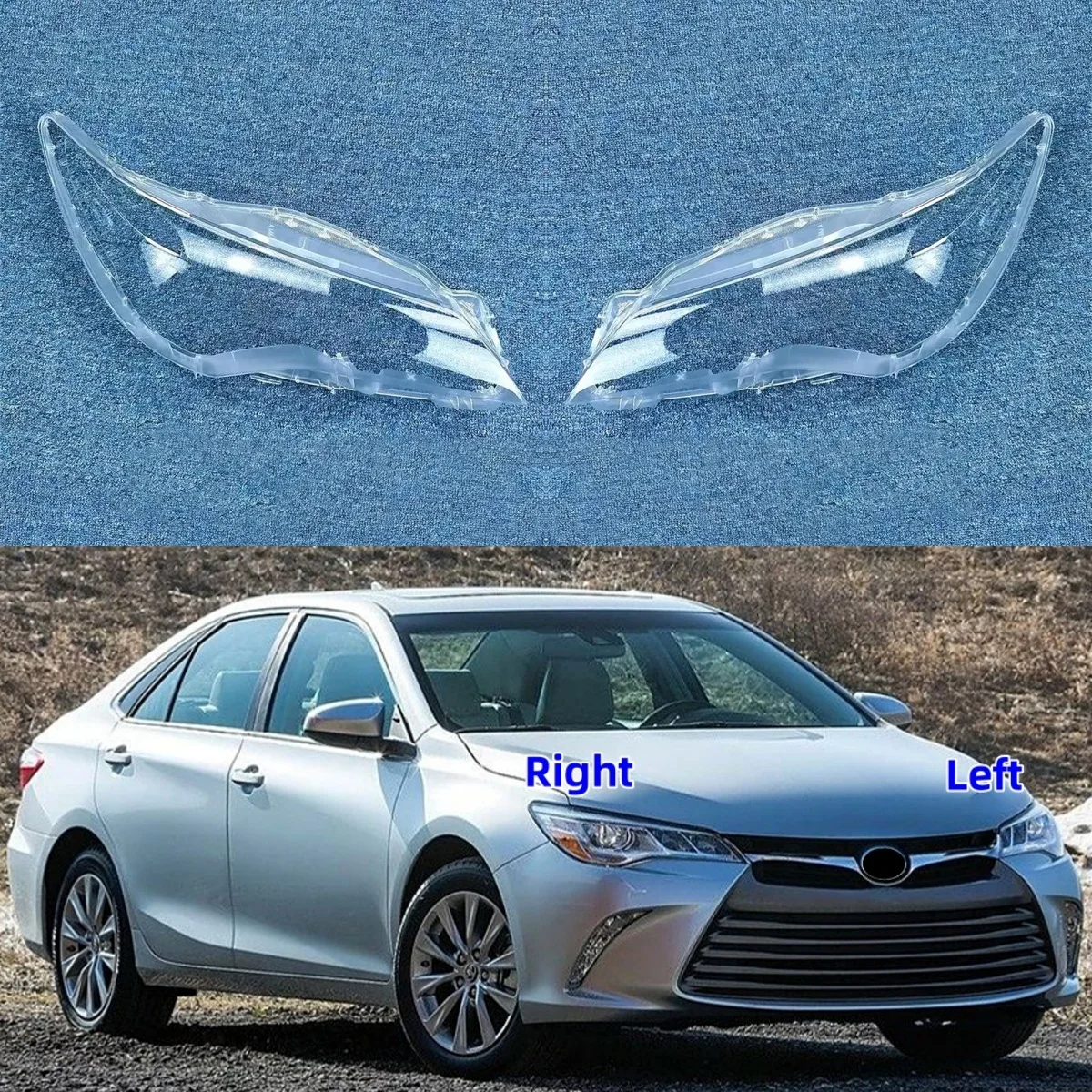 

For Toyota Camry 2015 2016 2017 Car Front Transparent Lampshade Head Light Cover Lamp Shade Headlight Shell Cover