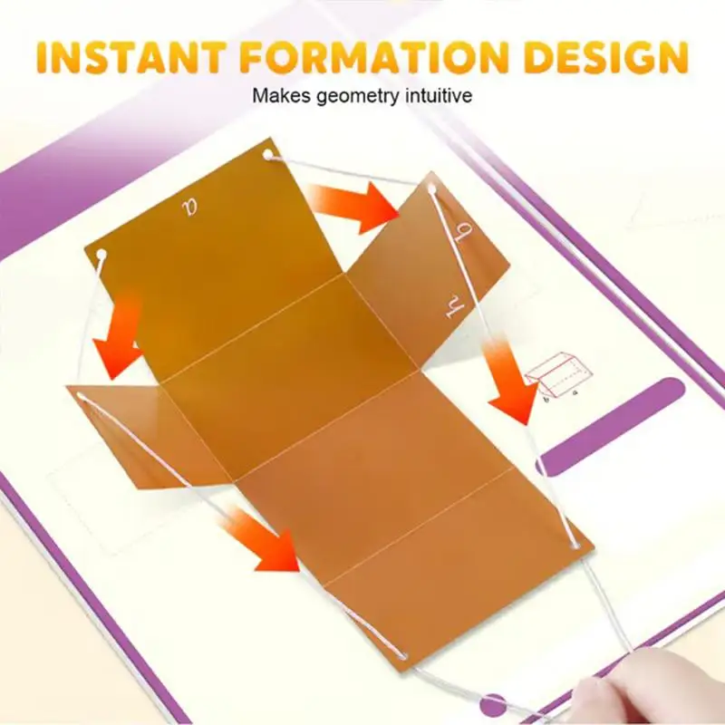 

Pull String 3D Geometry Learning Book Childrens DIY Solid Books Solids Geometric Models Space Thinking Training Game