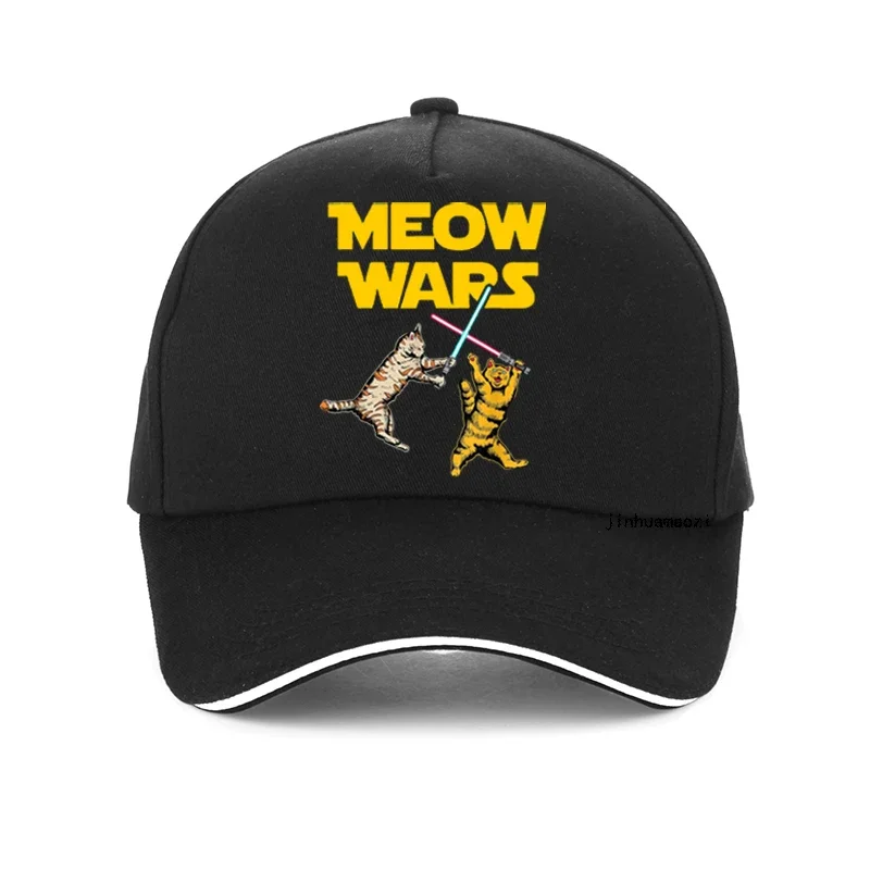 

Смешная шапка Meow Wars с котом, подарки для кошек, мужские летние дышащие Регулируемые Снэпбэк кепки