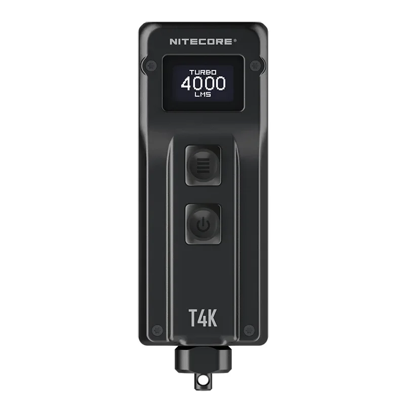 NITECORE-Llavero portátil T4K de 4000 lúmenes, linterna recargable por USB, utiliza 4xcree XP-12 V6, minilinterna Led