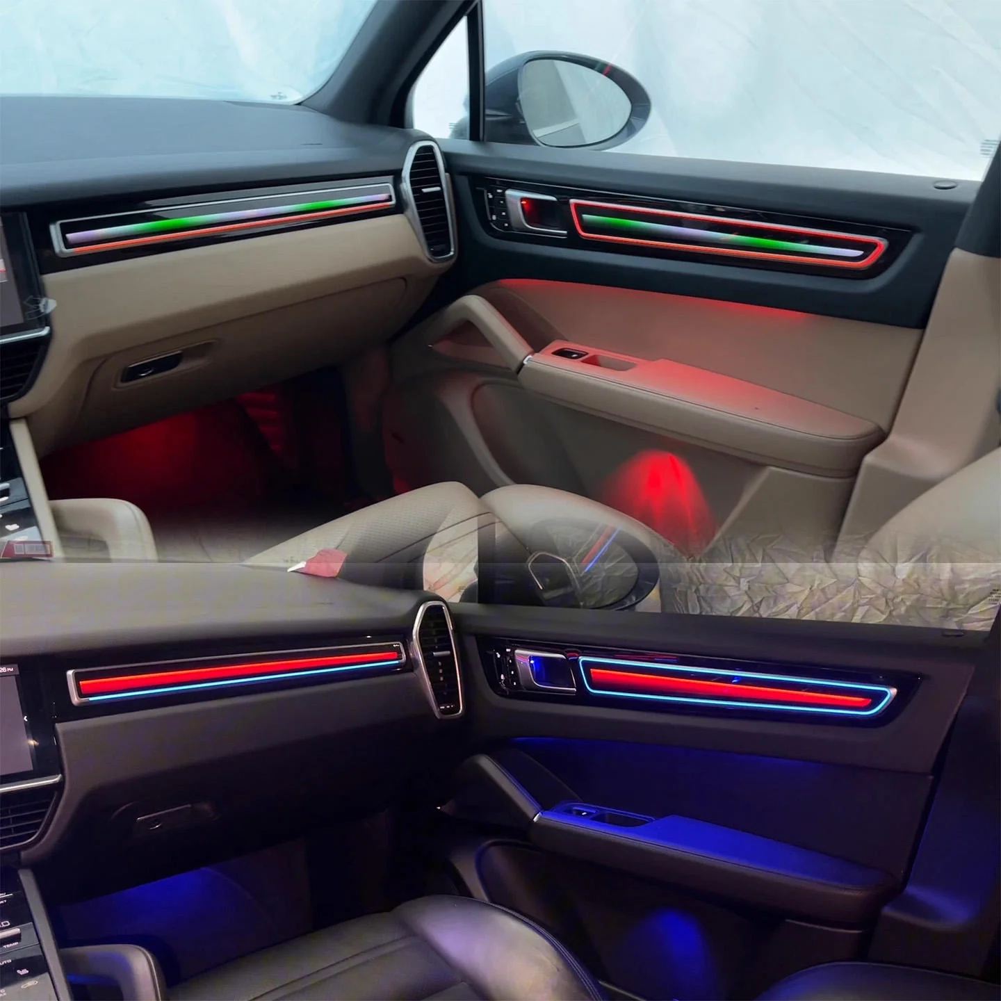 SJC 64 Color Car Interior Ambient Lighting for 2018-2023 Models Auto Ambient Light Kit for Decoration Upgrade