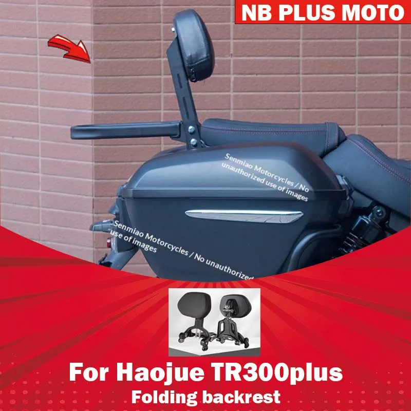 【Premium】For Haojue TR300plus backrest modification parts Folding backrest rear shelf backrest tail rack side wrap guard