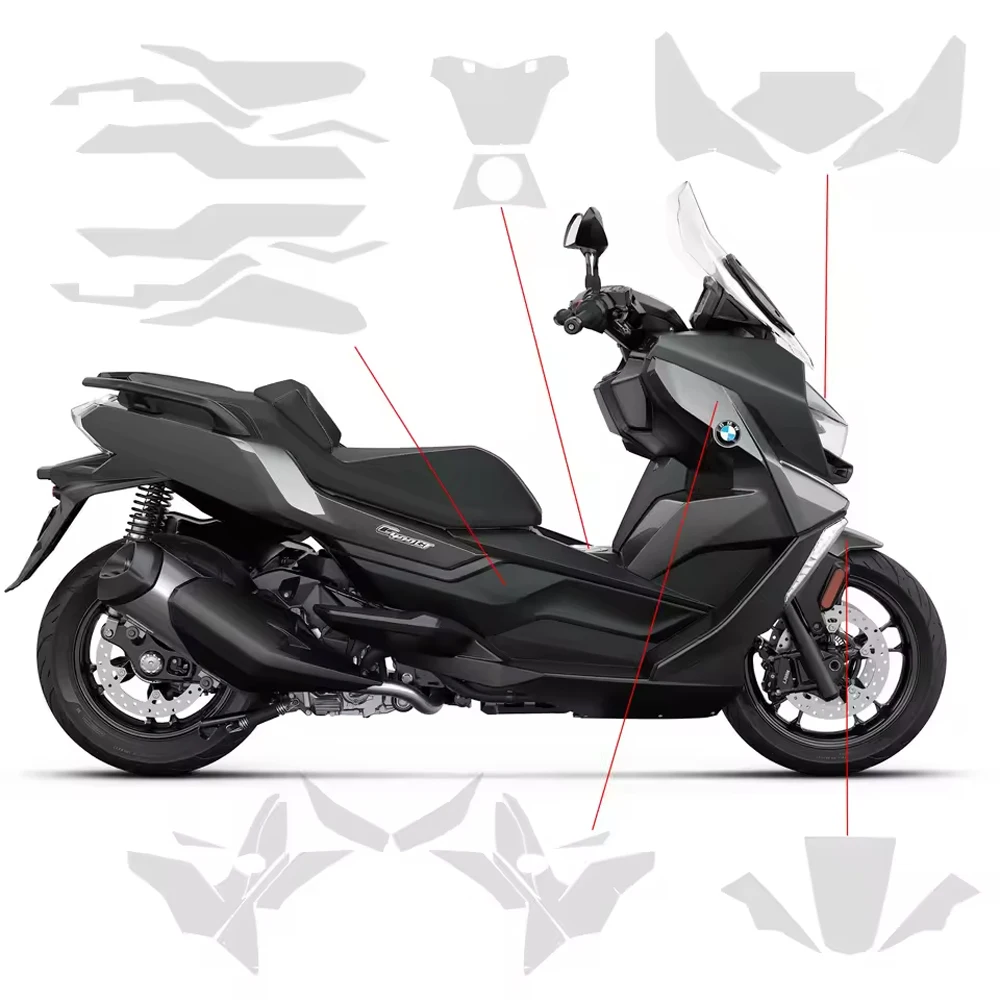 For BMW C400GT TPU Motorcycle Fairing Protective Film C 400 GT Invisible Accessories C 400GT Anti- Scratch Paint Protection Film