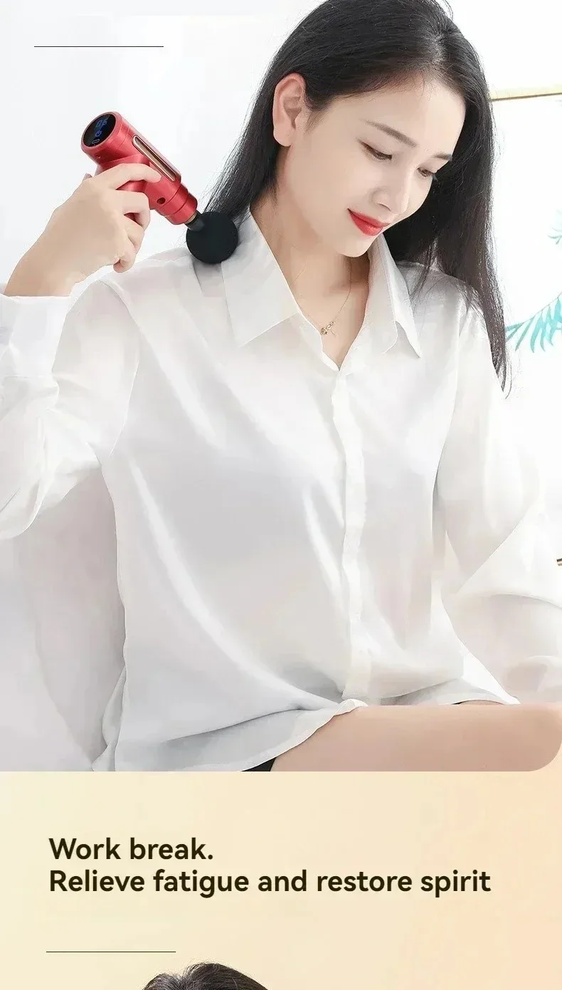 

Portable Fascia Massage Gun, Deep Tissue Mini Neck and Foot Massager, Lightweight Adjustable Speed for Whole Body Use