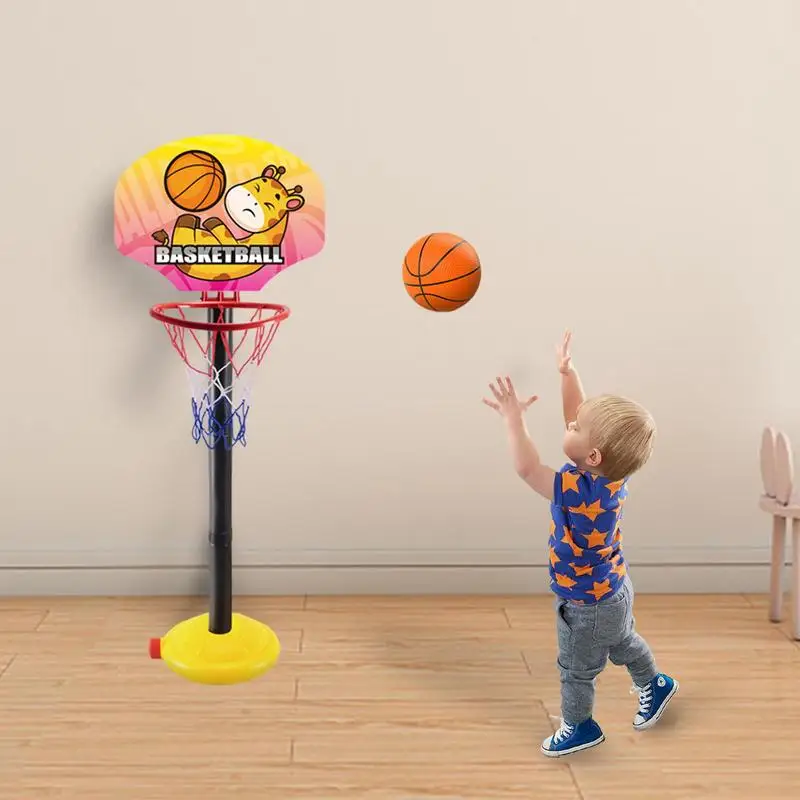 Kids Basketball Hoop And Stand Convenient Basketball Stand For Outdoors Educational Toy For Basement Garage Kindergarten