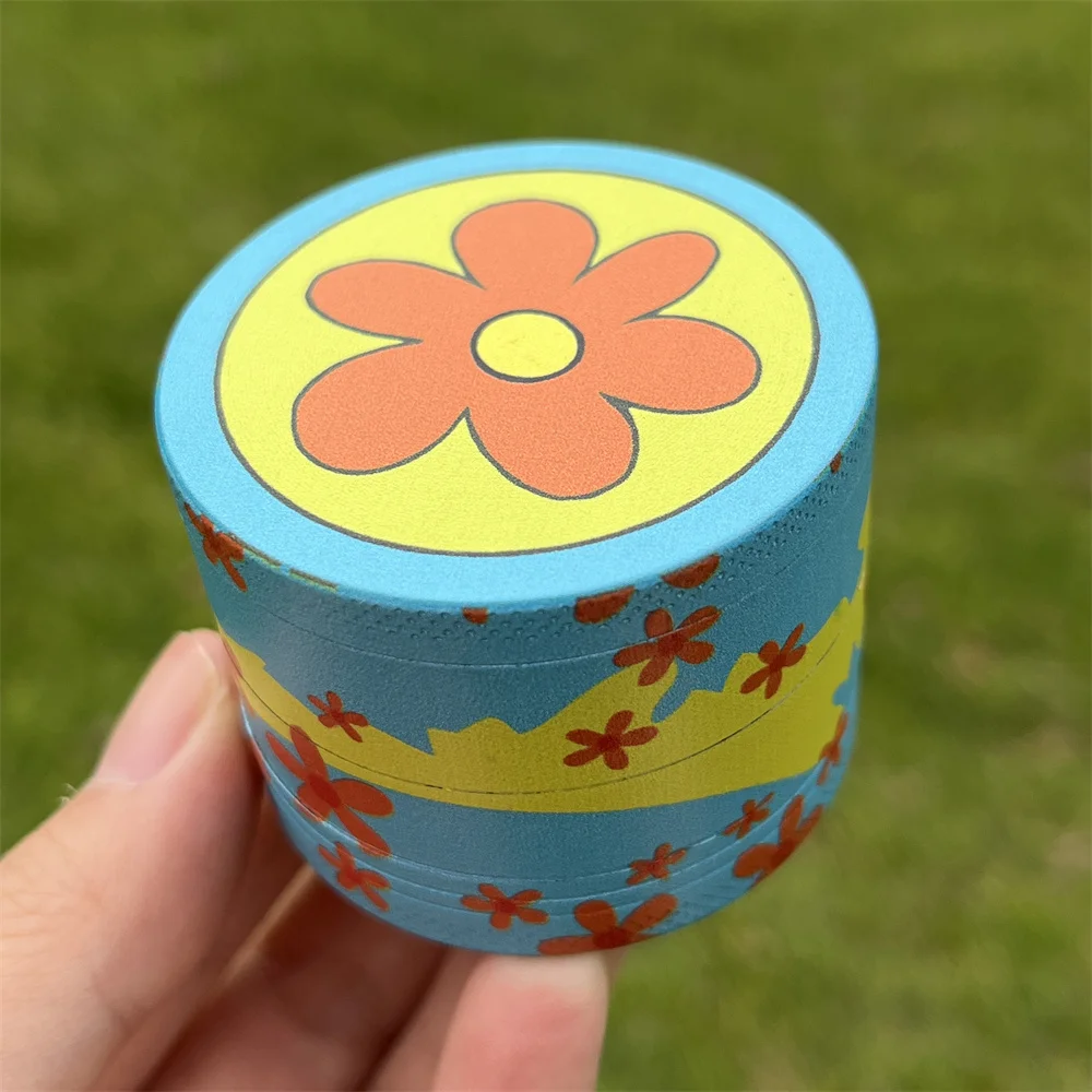 Portable 4-Layer Cute Flower Grinder Spice Grinder Colorful, Durable Plastic & Metal, Ideal For Daily Use & Cleaning Supplies