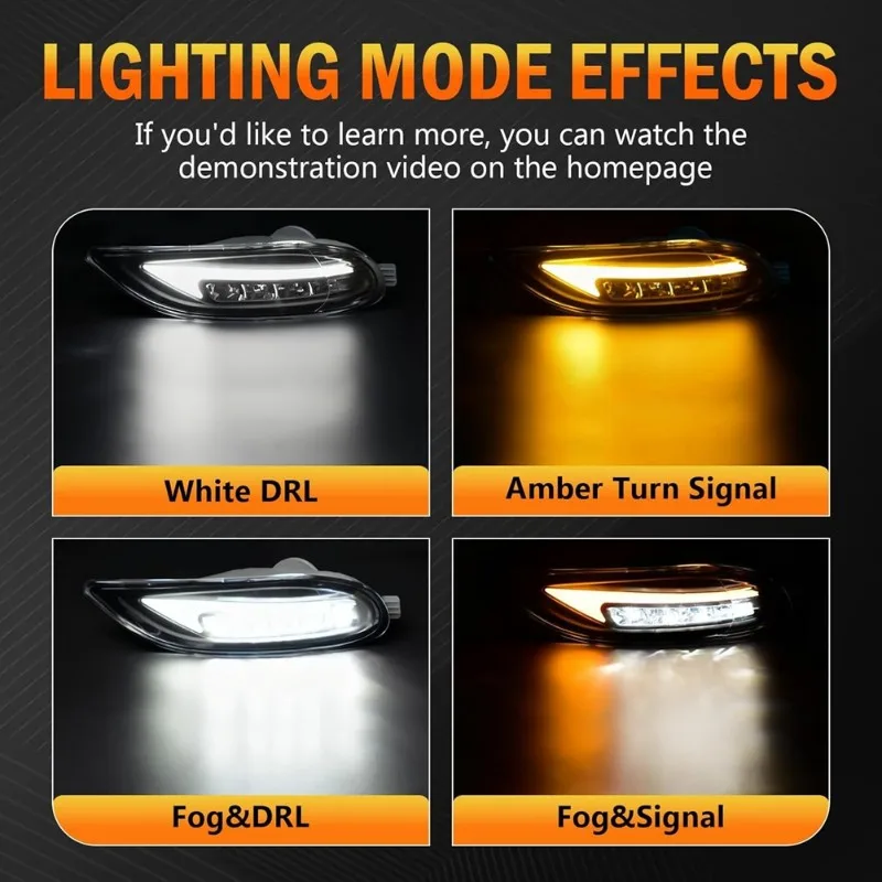 

Светодиодный противотуманный фонарь с указателем поворота для Toyota Corolla 2005-2008, Solara 2002-2003, Camry 2002-2004, дневные ходовые огни - A67F