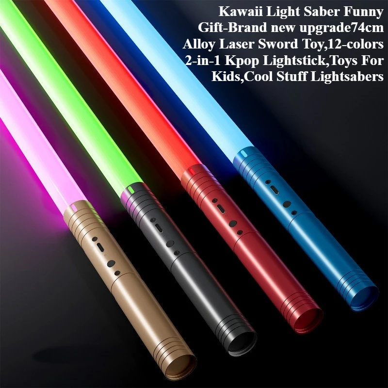 

Kawaii Light Saber Забавный подарок-74 см игрушка-меч из сплава с лазерным мечом, 12 цветов 2-в-1 Kpop Lightstick, игрушки для детей, крутые световые мечи