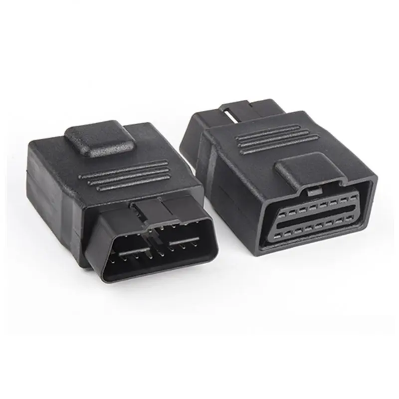 2X Male To Female 16Pin Plug Suitable For ELM327 OBD2 Car Tester Adapter OBD 2 Socket Car Extension Plug