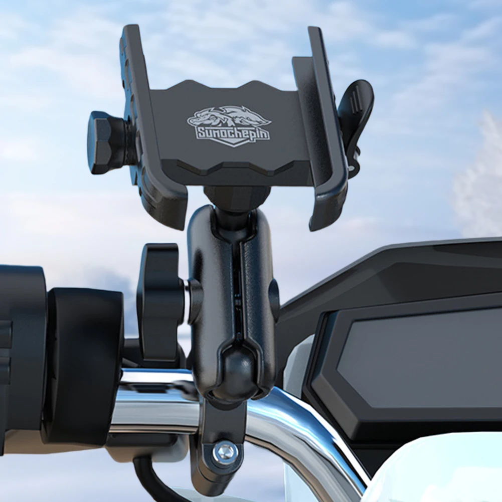 1-2 قطعة دراجة نارية الهاتف جبل قابل للتعديل سبائك الألومنيوم دراجة نارية حامل الهاتف المحمول الملاحة قوس للدراجات النارية #3