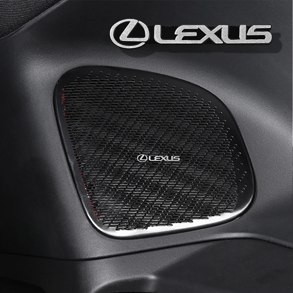 

Наклейка на автомобиль, 2/4 шт., алюминиевый значок для стайлинга авто, декоративная наклейка для аудиосистемы, аксессуары для Lexus ES RX LS IS NX CT LX IS250 IS200