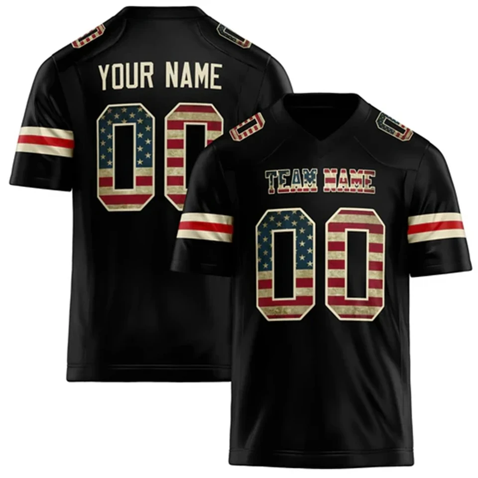 

Personalized Team Name Number Name Rugby T-shirt DIY V Neck Black Mens Jersey Sports T Shirt Loose Quick Dry Team Uniforms Tops