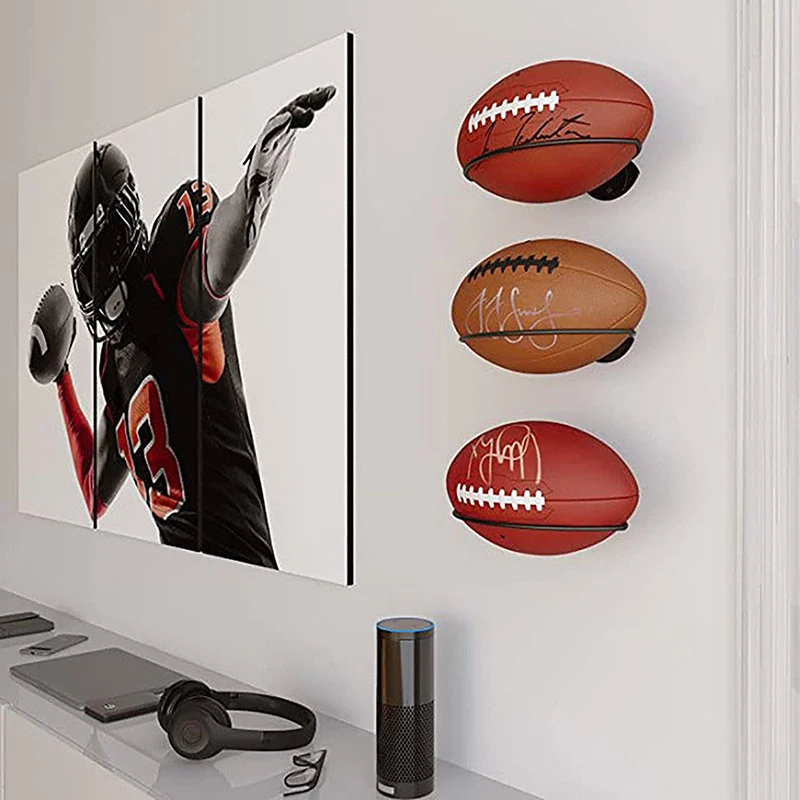 Soccer Ball Football Basketball Wall Storage Display Sports Ball Holder Display Universal Ball Rack Holder Bedroom Wall Rack...