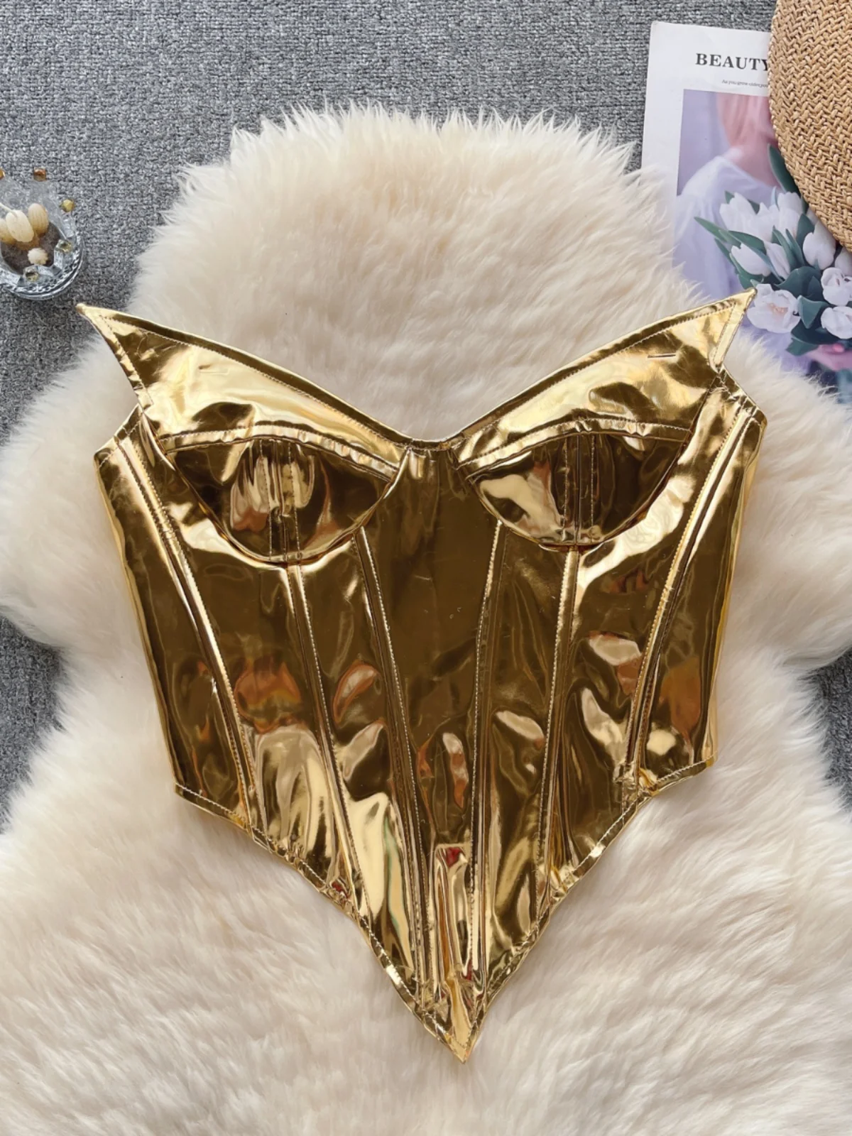 Gold Iny Pu Leather… - image