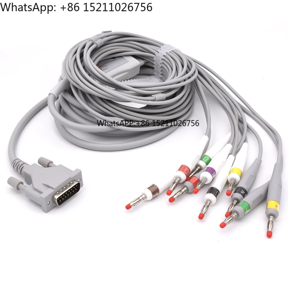 cavo-ecg-con-elettrodi-compatibile-con-mindray-beneheart-r3-r12-cavo-ecg-a-10-derivazioni-con-connettore-a-banana-iec-e-prolunga-a-vite-shillers