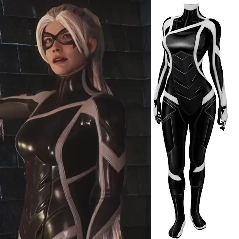 Game PS5 Black Kitty Cat Cosplay Superhero 3D Printed Spandex Costumes For Kitty Cat Bodysuits Zentai Outfit Halloween Costume