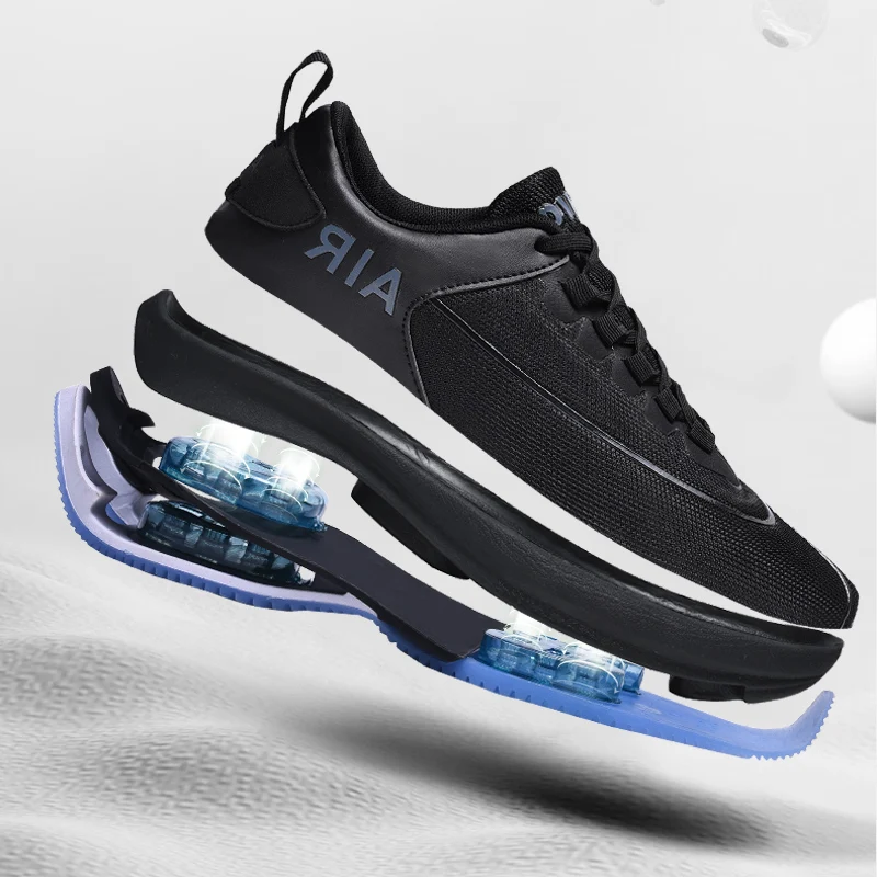 Zapatillas de correr con cojín de aire grande para hombre, zapatos de plataforma de suela gruesa, zapatos de papá, aumento de altura de 5 CM,