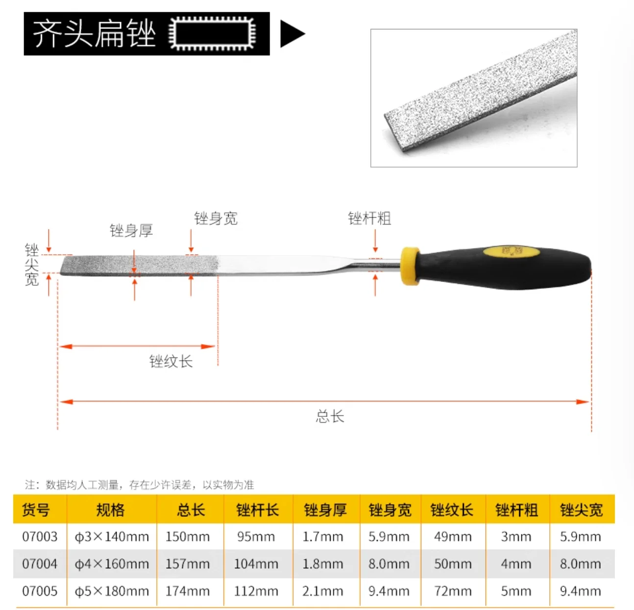 BESTIR 120mesh diamond steel flat triangular files for metal clocks and watches repair Hand polishing processing NO.07003
