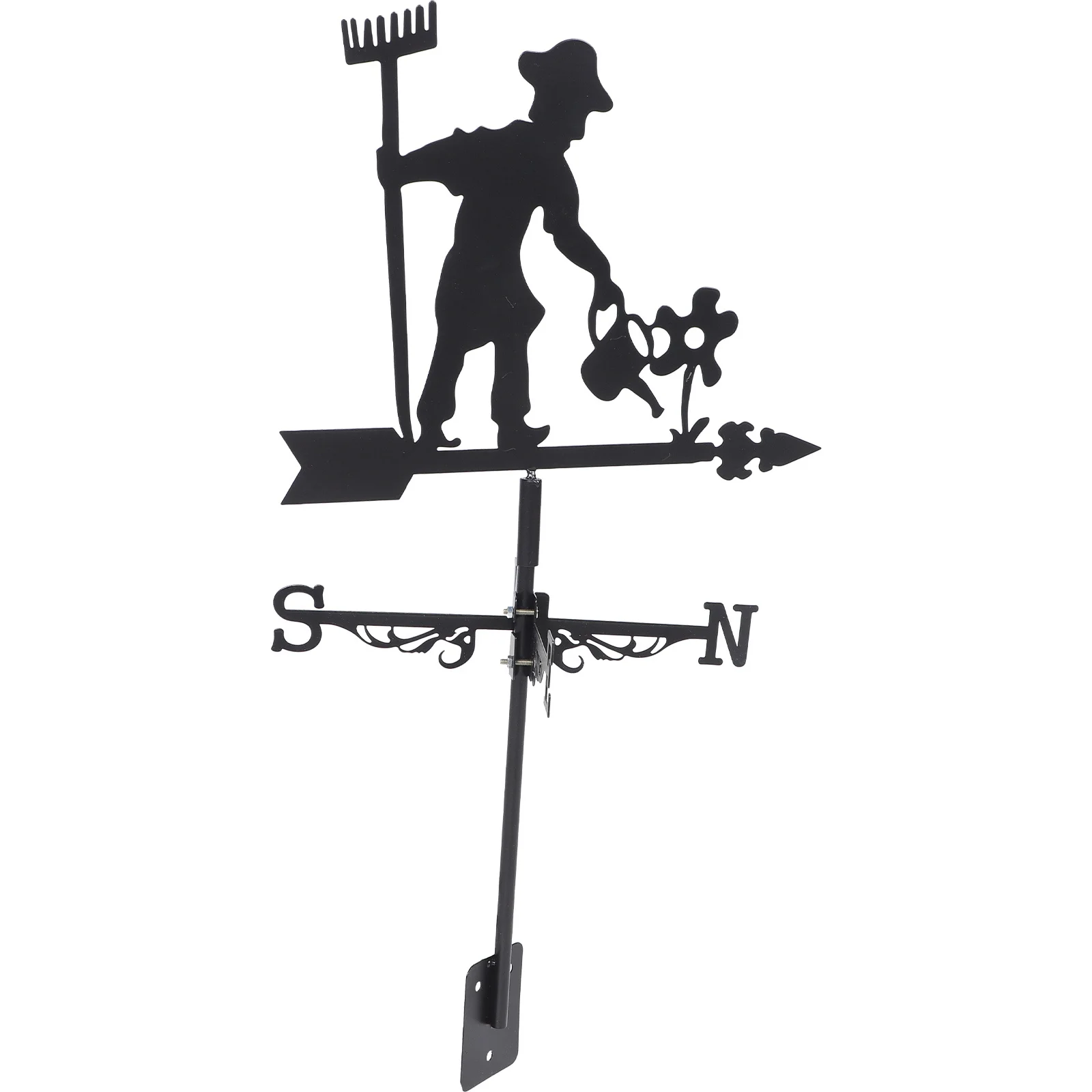 

Durable Weather Vane Iron Art Exquisite Details Farmhouse Roof Decoration Easy Use Garden Patio Decor Weathervanes