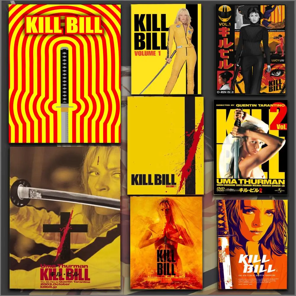 K-Kill Bill Hot Movie Poster HD Anime Hot Theme Sänger/OST/Film-Wasserdichte selbstklebende Heimdekoration
