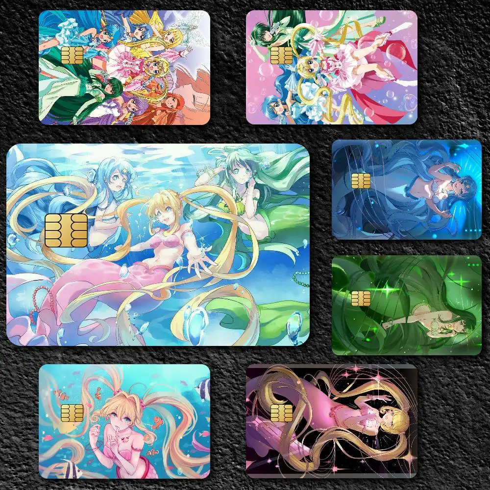 M-Mermaid Melody Pichi Pichi Pitch Credit Card Skin Stickers for Bank Card Bus Metro Card Sticker Waterproof Gift