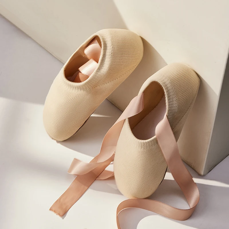 Ballet Shoes Girls Flats Breathable Lightweight Ballet Training Shoes Adult Women Kids Yoga Classic Split-Sole Soft Comfortable