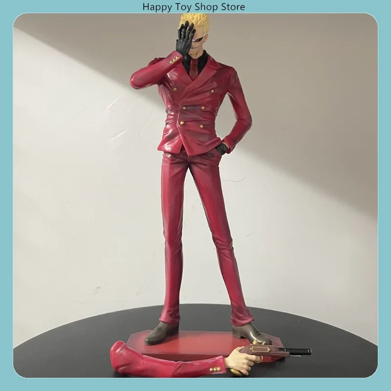 30CM Donquixote Doflamingo Shichibukai Pose de pie traje rojo figura de Anime modelo estatua