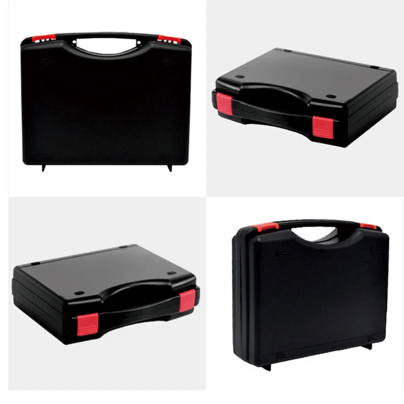Plastic Carrying Hard Case Portable Tool Packing Case 275x230x82mm Empty Protective Hard Case for Hardware Tools, Black caja