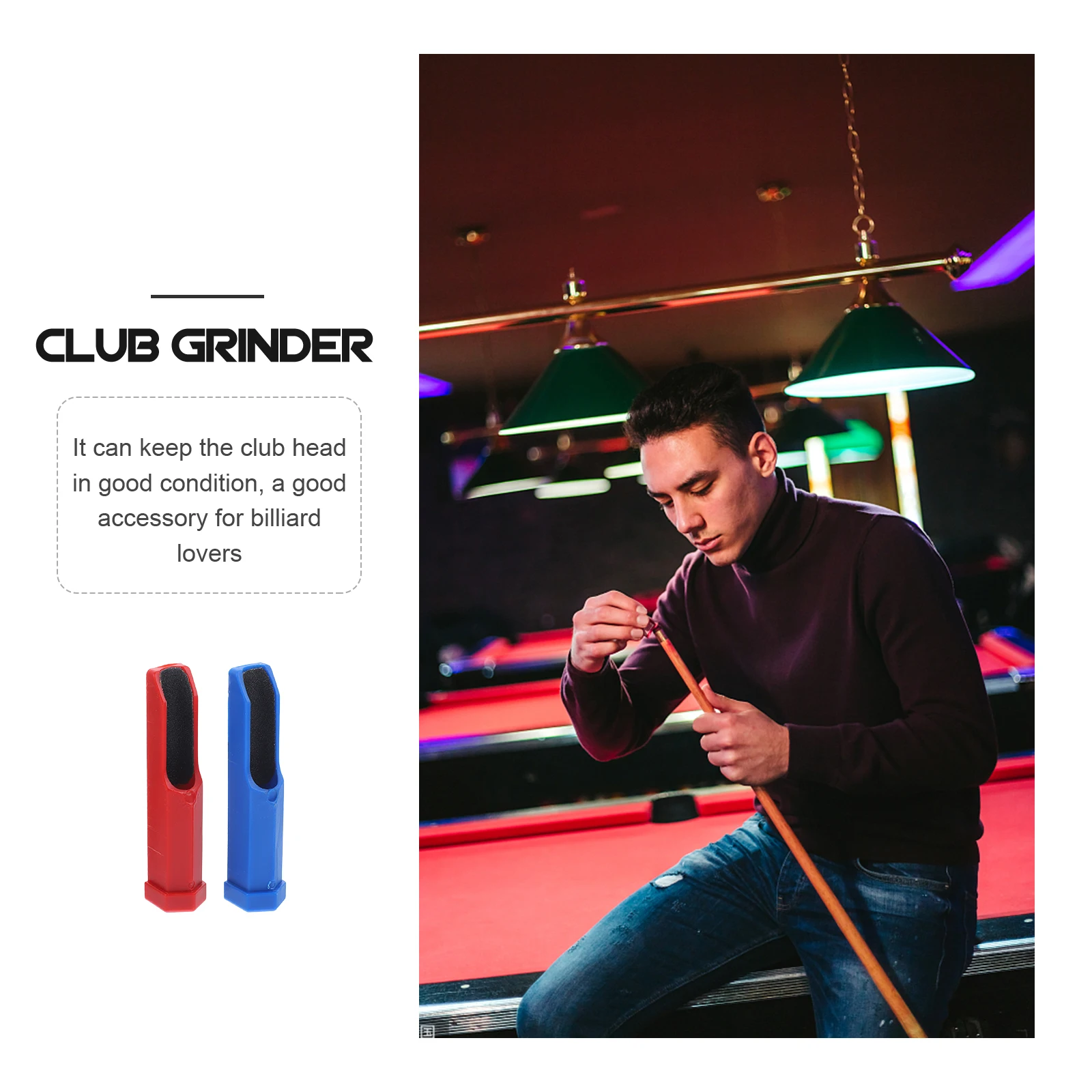 2pcs Billiard Cue Tip Tool Plastic Trimmer Cue Tip Repair Burnisher Pool Stick File Portable Sander For Billiard Pool Chess Card