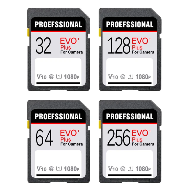 nowa karta SD 32 GB 64 GB 128 GB karta pamięci 16 GB karta pamięci SD 256 GB do kamery wideo HD 1080p i 4K