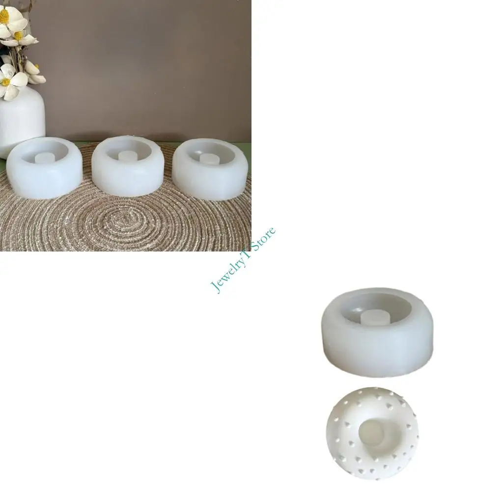 

LX9D Easy Clean Polished Round Candlestick Making Mold Perfect For Craft Enthusiasts And Home Decoration